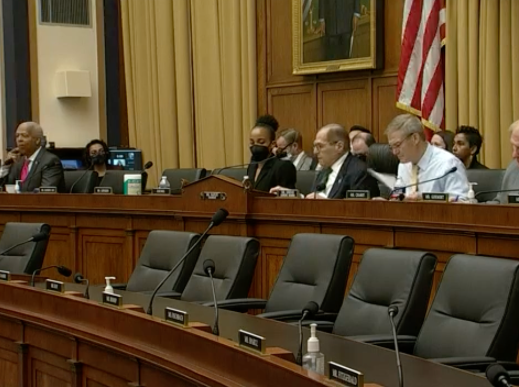 The House Judiciary Committee debates and votes on a package of gun control proposal Thursday -photo courtesy CSPAN