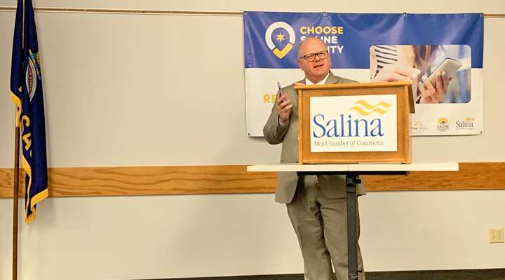 <b>Saline County Administrator Phillip Smith-Hanes said that although the new Choose Saline County app is simple to use, much went into making it so over the last six months.</b> Salina Post photos