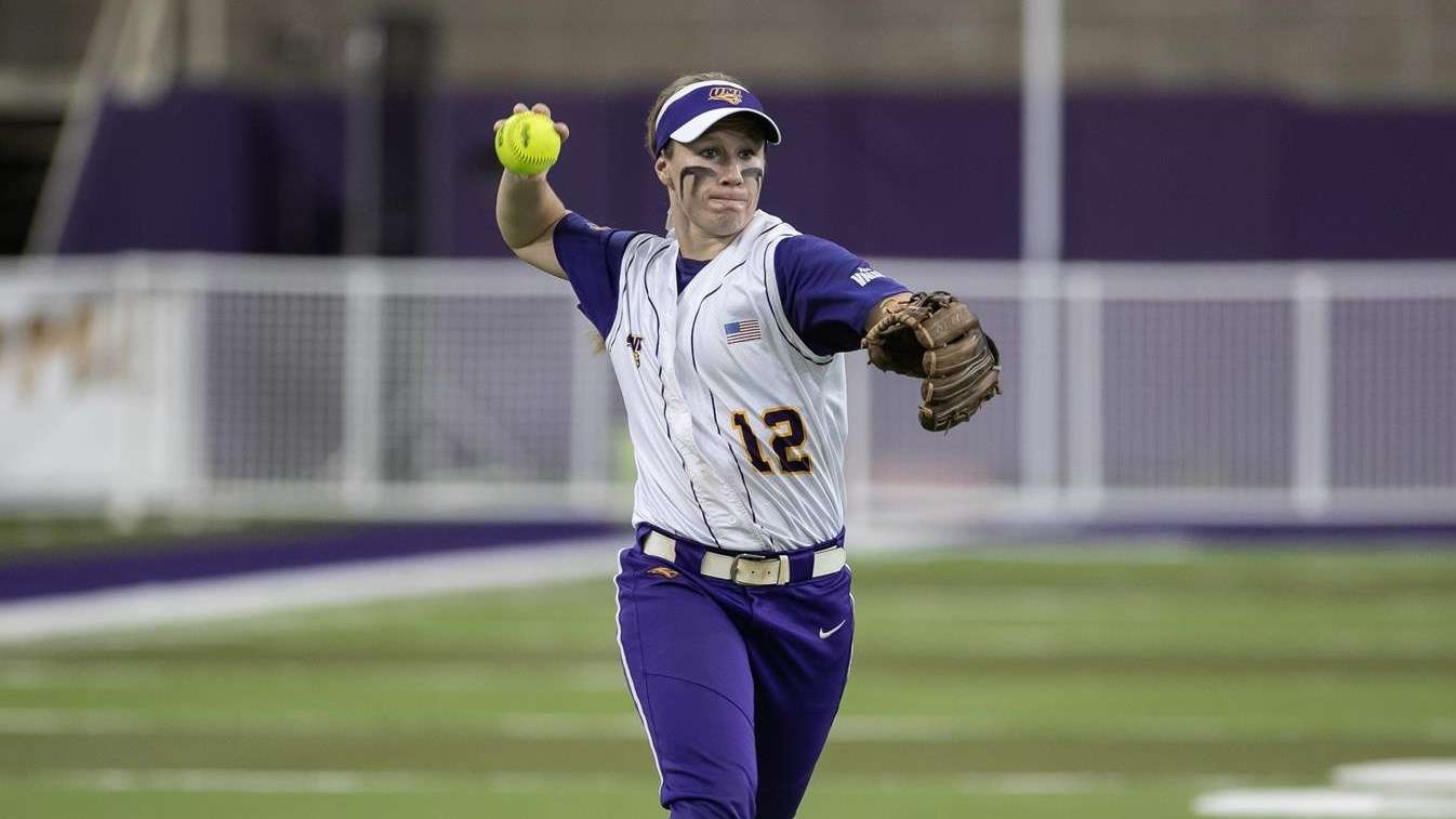 Sammey Bunch, a UNI softball alum and MWSU softball grad assistant coach, will also help coach the Mustangs on Thursday night. Photo courtesy of UNI Athletics.