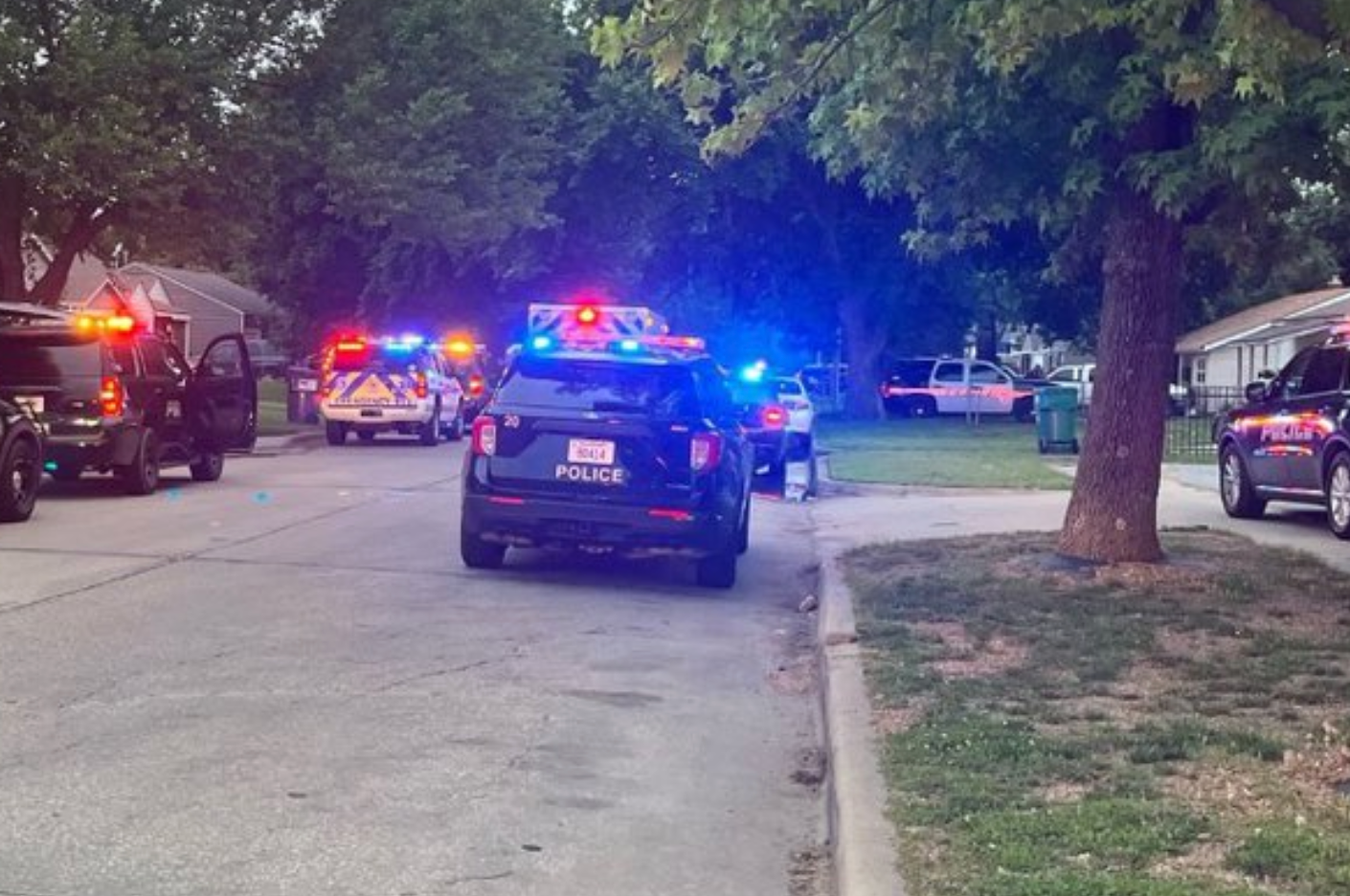 Police on the scene of the investigation -photo courtesy KWCH
