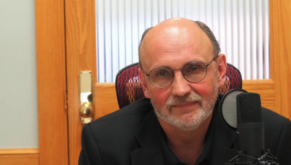 Paul Buskirk, an athletics administrator at the University of Kansas, is seeking the Democratic nomination for U.S. Senate in the August primary. He’s competing against five other Democrats. (Tim Carpenter/Kansas Reflector)