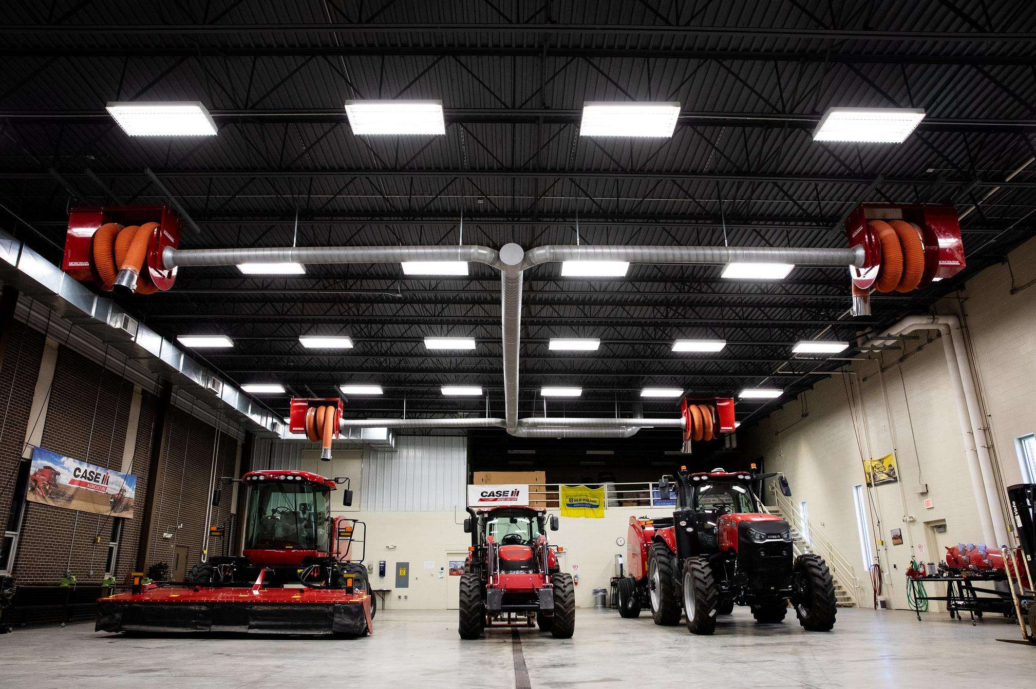 The Farm Machinery and Transportation complex at BCC would be capable of housing large machinery much like the Case New Holland Facility that opened on the Barton campus in 2010 and is used to provide training for Case employees. The new facility would house programs that would train students to enter the workforce in farm implement repair as well as a wide variety of other related programs throughout the complex. (Photo by Joe Vinduska)