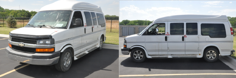 <b>Police seek information about this van.</b> Photos courtesy Salina Police Department