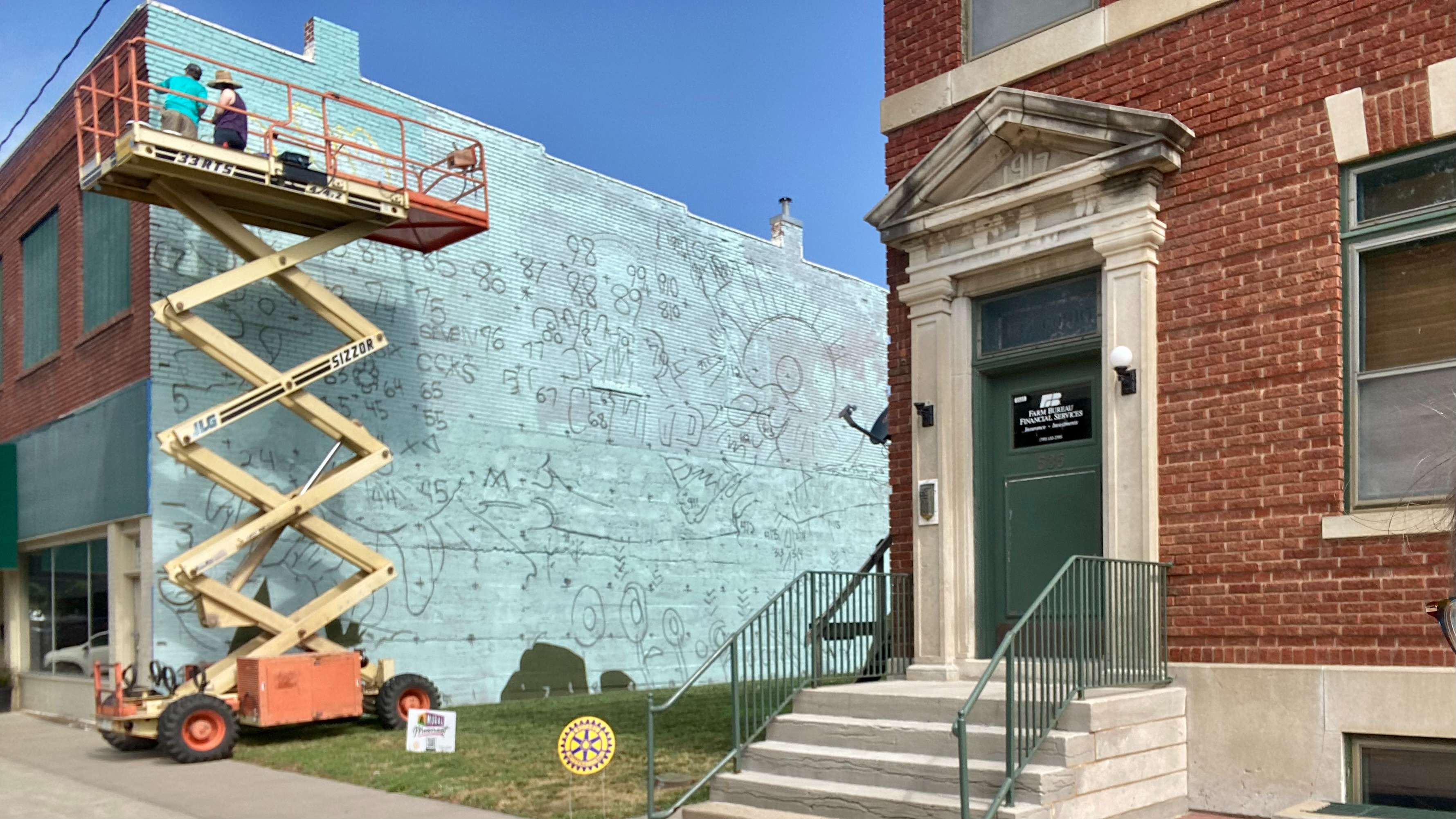 25th mural has started in Clay Center