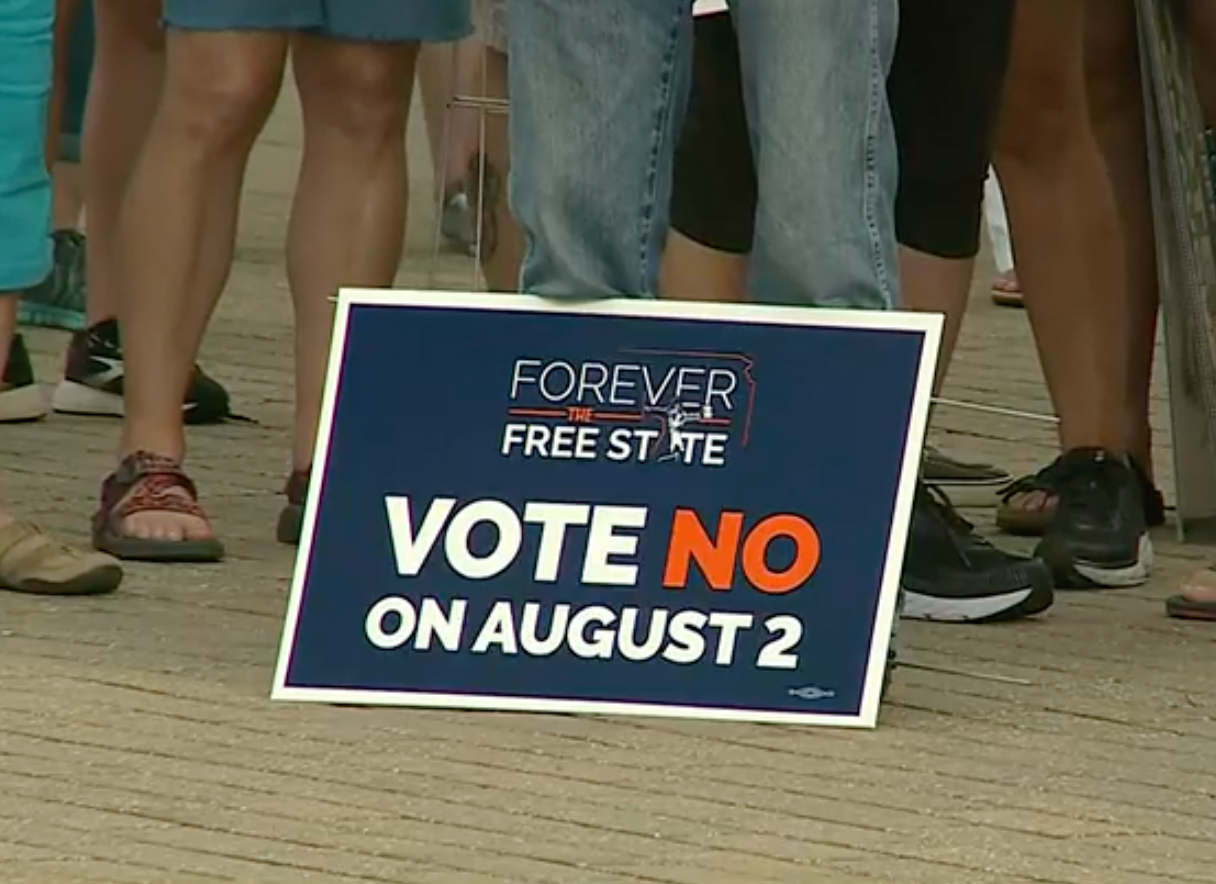 Abortion protesters in Kansas City last week -photo courtesy KCTV