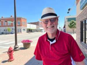 Local financial adviser George Phelps attended a town hall Tuesday in Wayne about the proposed constitutional amendment to require ID to vote in Nebraska. (Aaron Sanderford/Nebraska Examiner)