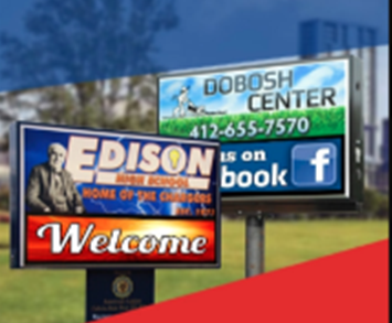 Illustration of similar signs that an Ellinwood committee wants to install at the intersection of Santa Fe and Main. (Final sign may not look exactly like the picture)