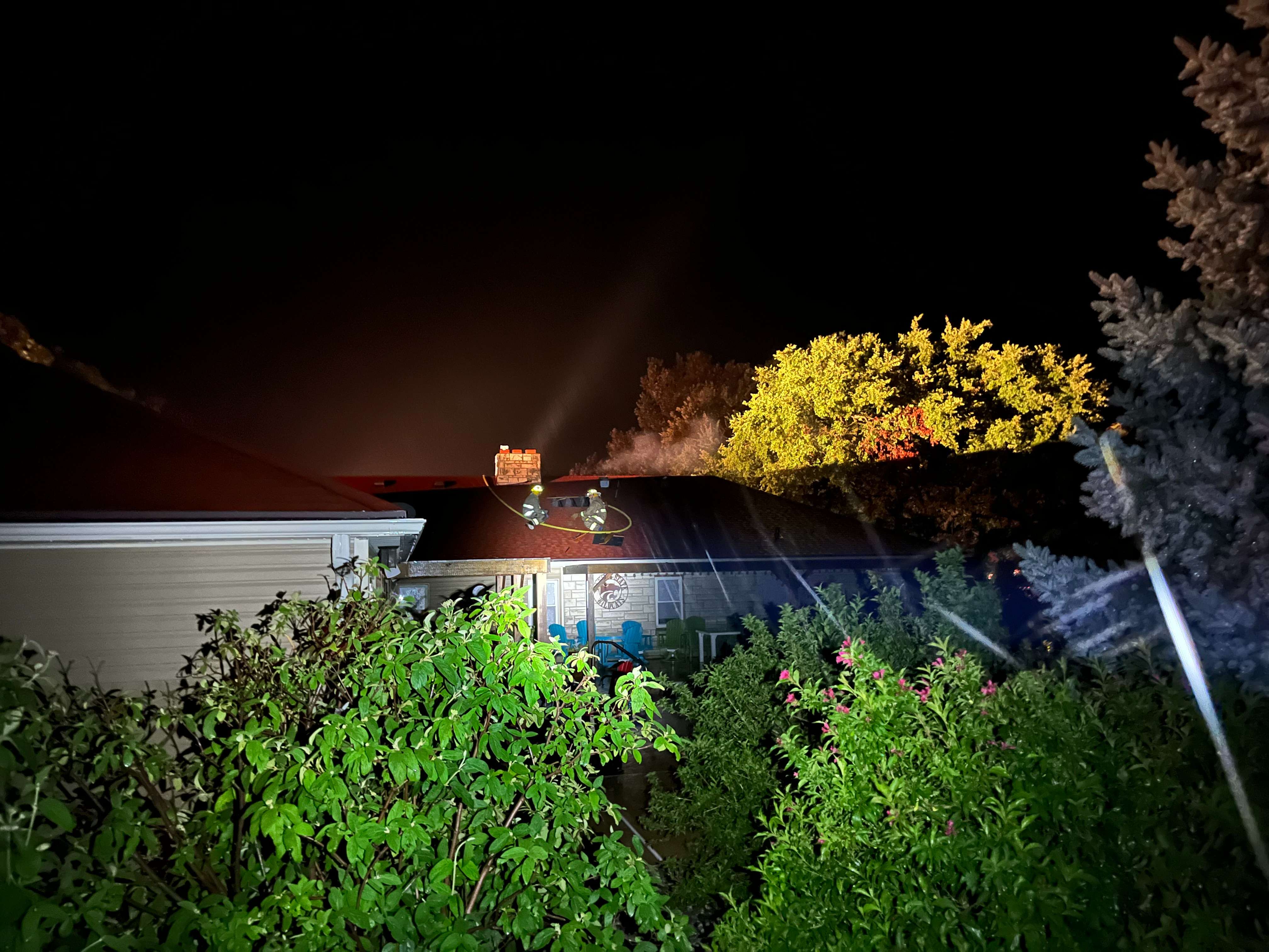 Lightning causes fire west of Randolph, picture courtesy Riley County Fire District #1