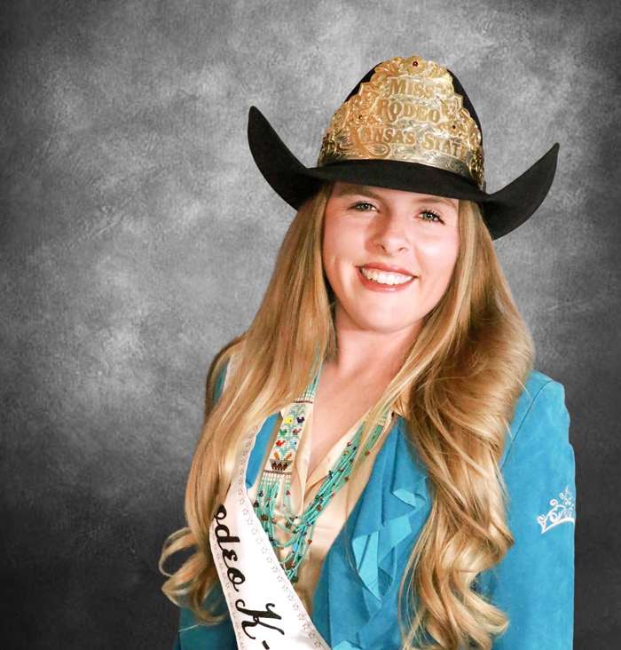 <b>Miss Rodeo Kansas State University Makaeli Burkham. </b>Photo courtesy Wild Bill Hickok Rodeo
