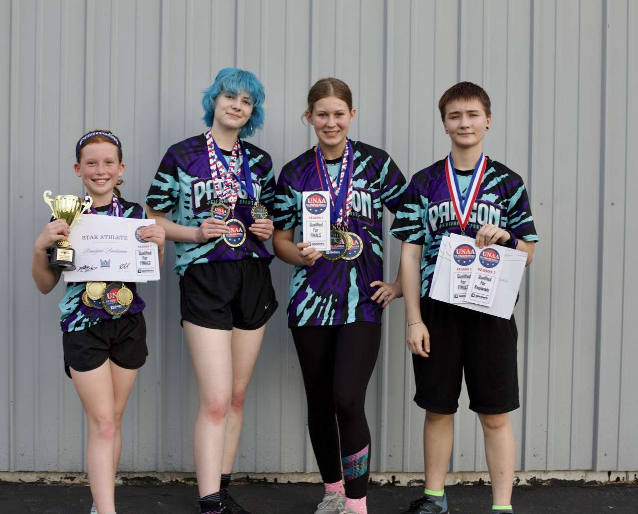 Team Night Shade (l to r: Braelynn, Caitlin, Kendall &amp; Beth) is headed to UNAA Ninja Warrior Competition
