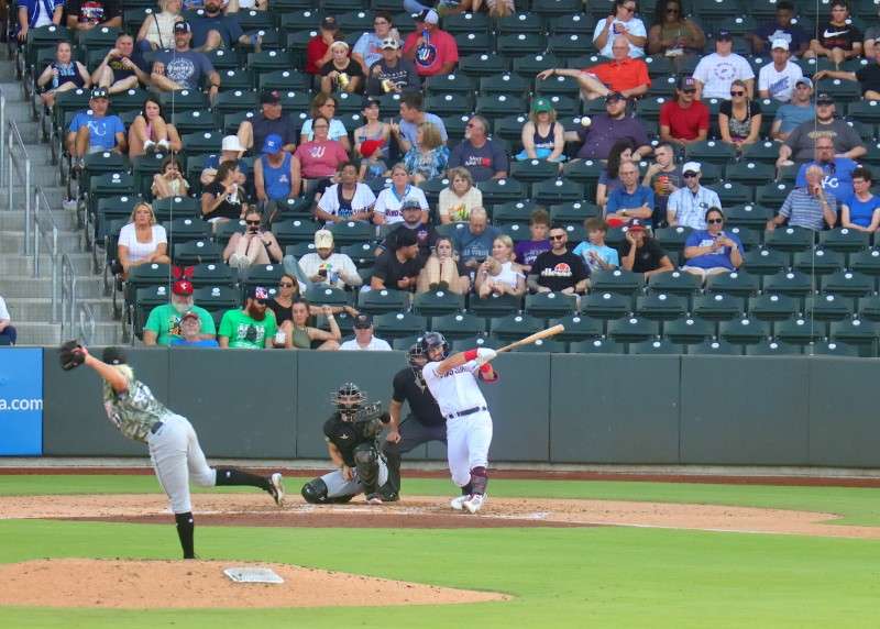 <b>Chris Williams hits a two-run homer. </b>Photo courtesy Wichita Wind Surge