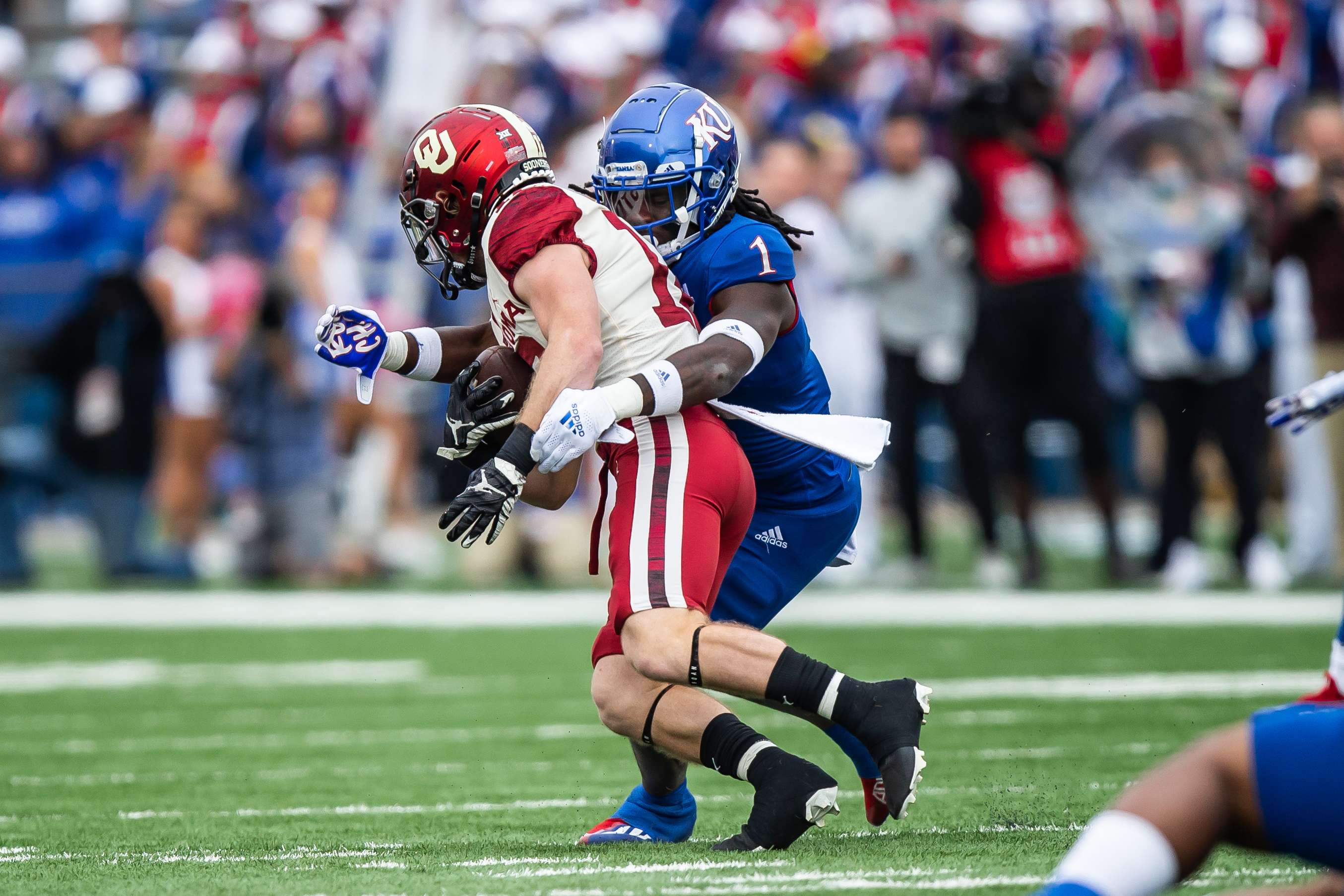 Kenny Logan Jr. is on the Jim Thorpe Award watch list. Photo courtesy <a href="http://kuathletics.com">kuathletics.com</a>
