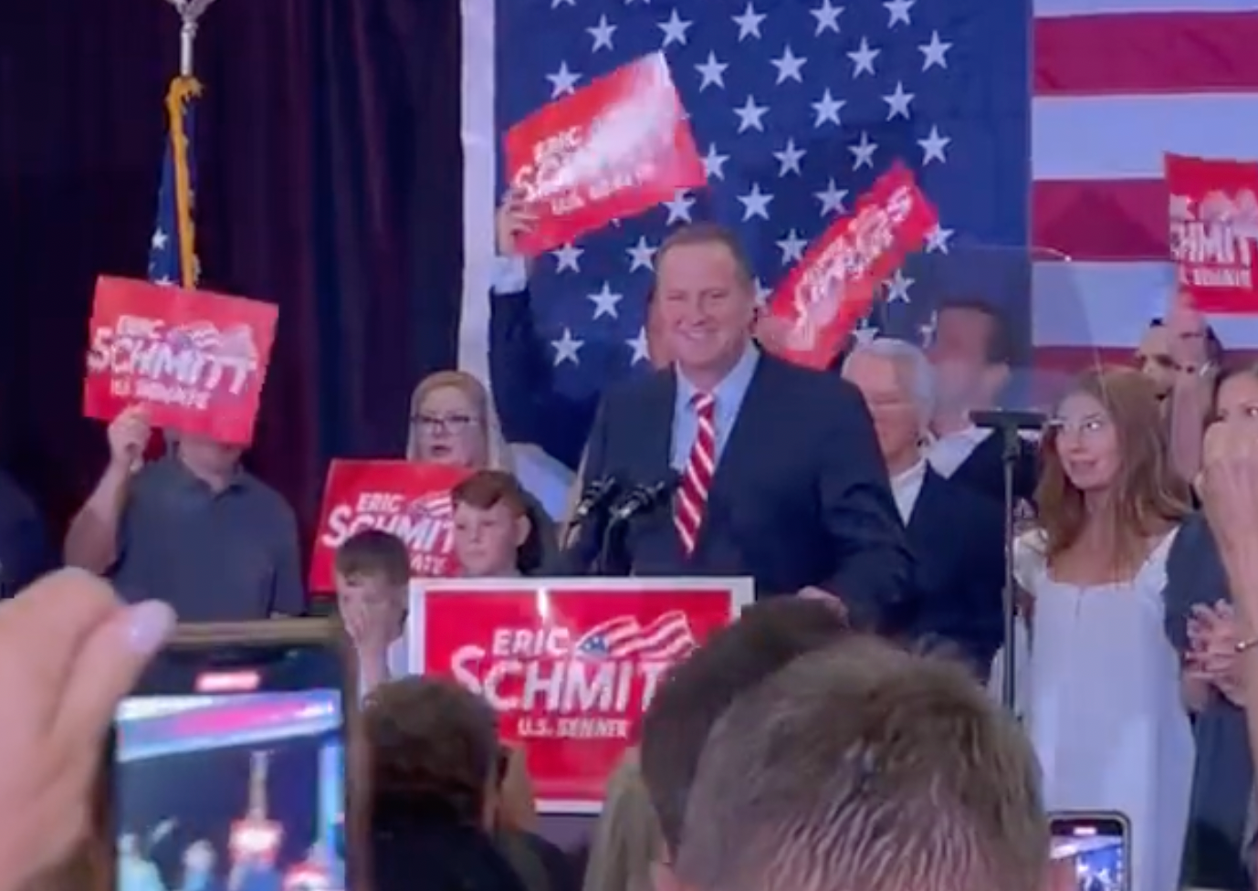 Schmitt defeated a field that also included U.S. Reps. Vicky Hartzler and Billy Long, and Mark McCloskey, who gained notoriety in 2020 when he and his wife pointed guns at racial injustice protesters outside their home-Photo courtesy Schmitt for U.S. Senate