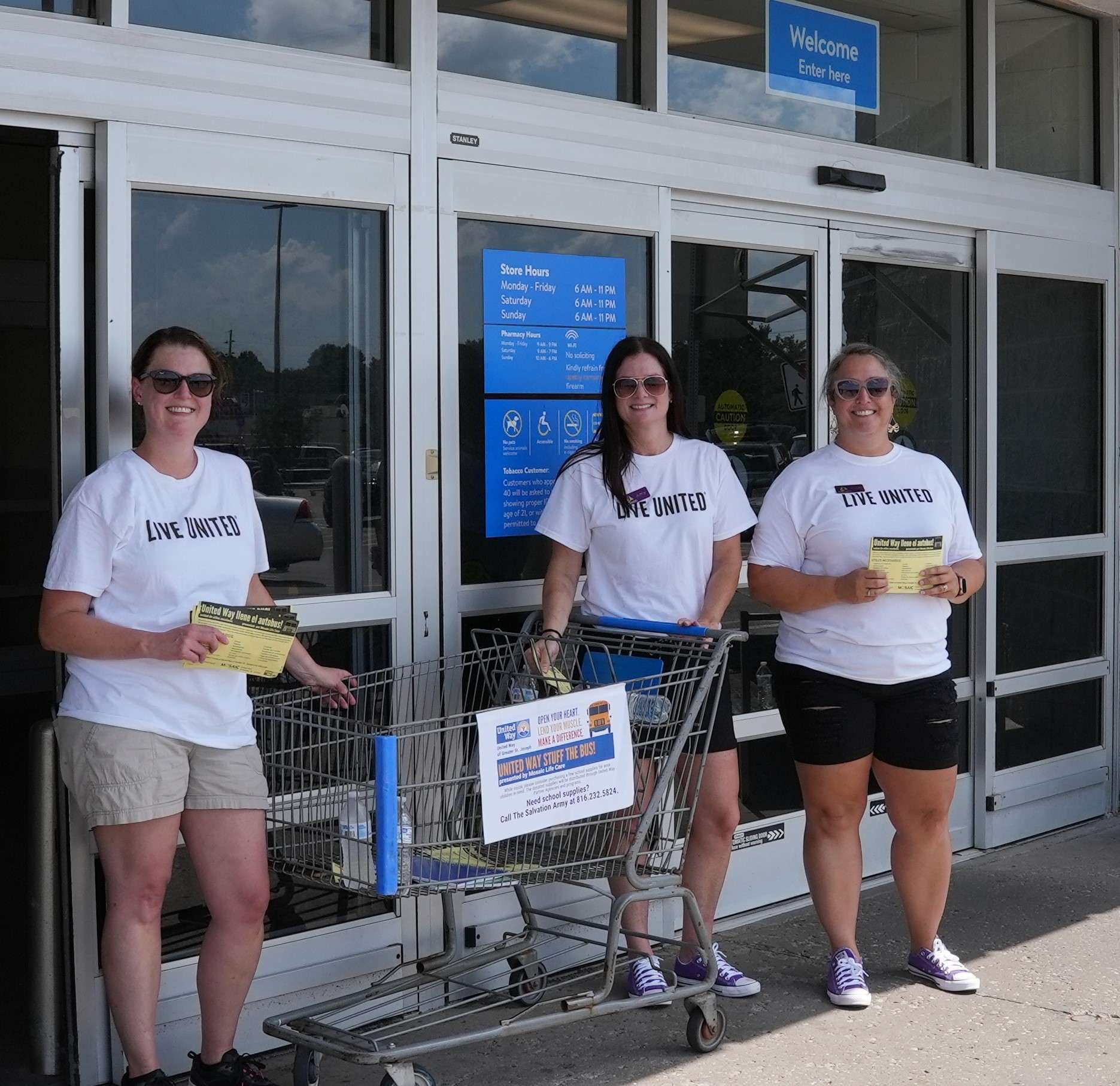 Volunteers provided lists of school supplies that could be donated to Stuff the Bus/ Photo by Sam Starr