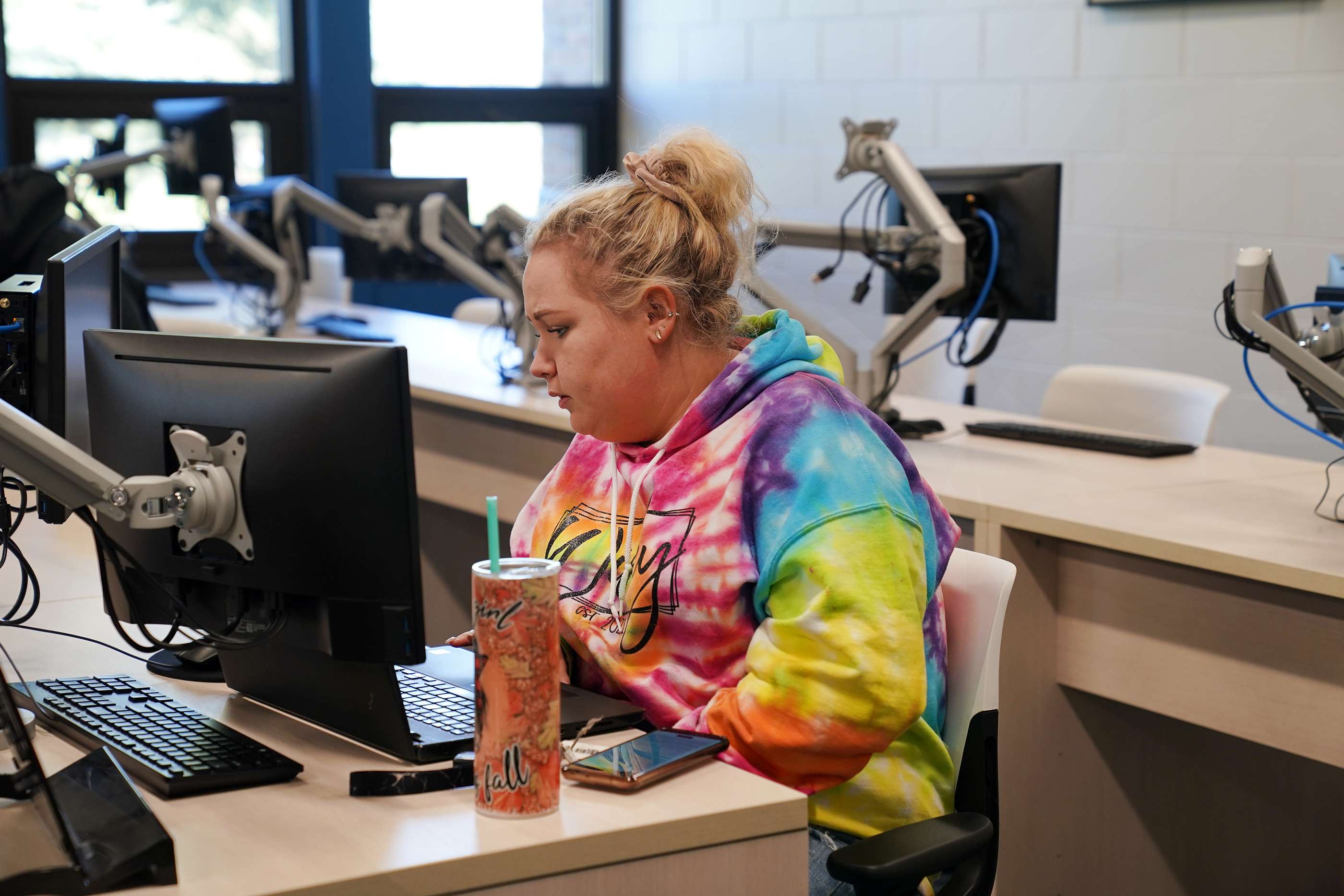 <i>A Mid-Plains Community College student learns about business marketing. MPCC and&nbsp;the University of Nebraska at Kearney have partnered on a new two-plus-two business pathway program that will provide Mid-Plains students with a new option for transferring into the university system.</i>