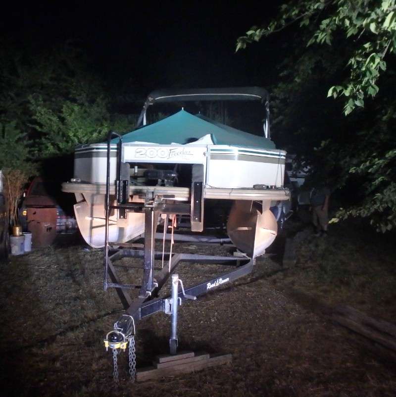 The stolen pontoon boat. Photo Saline County Sheriff