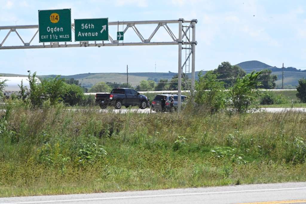 Crash on K-18, picture courtesy Riley County Police Department