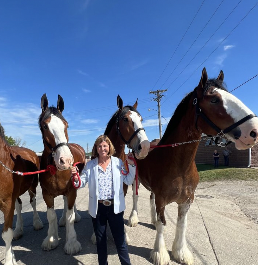 U.S. Senate candidate Trudy Busch Valentine at the State Fair in Sedalia on Thursday-courtesy photo