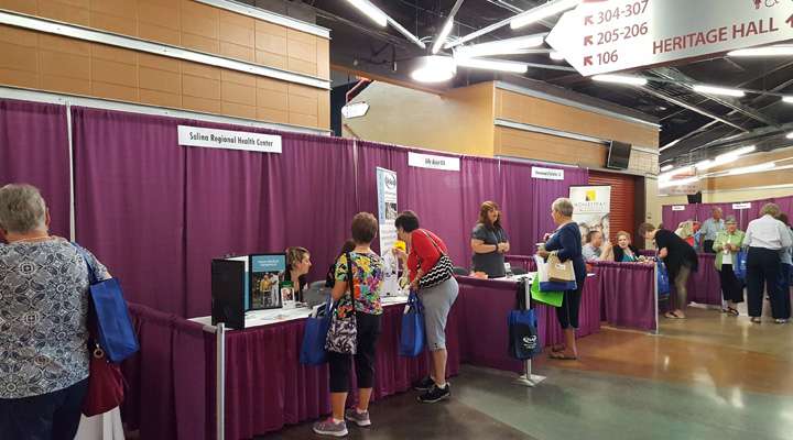 <b>Attendees check out exhibitor booths at a previous Sunflower Fair.</b> Photos courtesy&nbsp;North Central-Flint Hills Area Agency on Aging