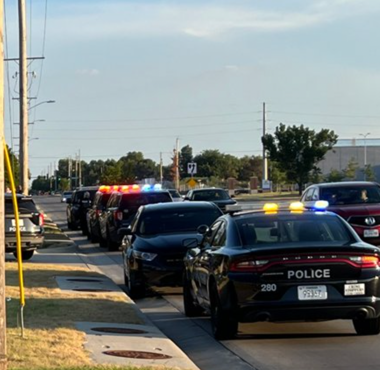 Police at the scene of the investigation on Sunday -photo courtesy KWCH