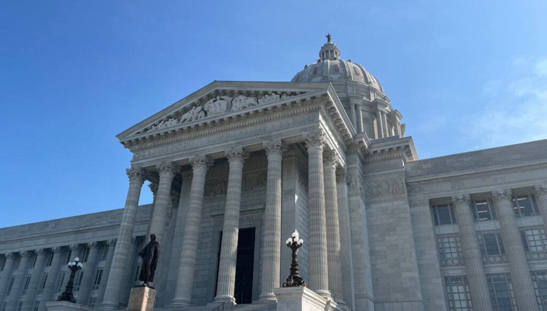 The Missouri Capitol in Jefferson City on May 13, 2022 (Photo by Tessa Weinberg/Missouri Independent).