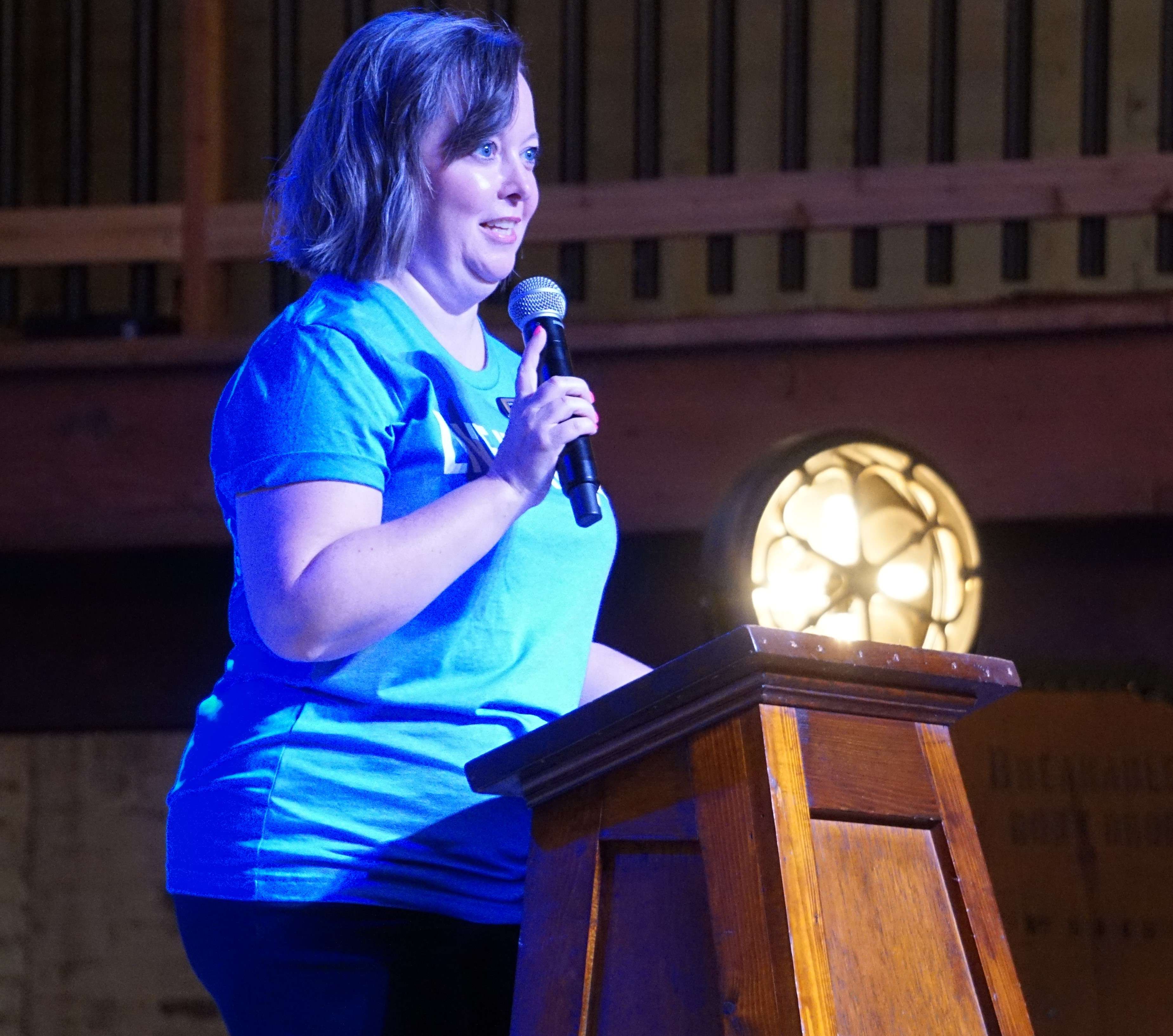 Kylee Strough at the campaign kickoff breakfast/photo by Tommy Rezac