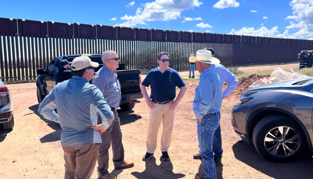 U.S. Rep. Mike Flood, R-Neb, visits Arizona’s border with Mexico. (Courtesy of U.S. Rep. Mike Flood’s office)