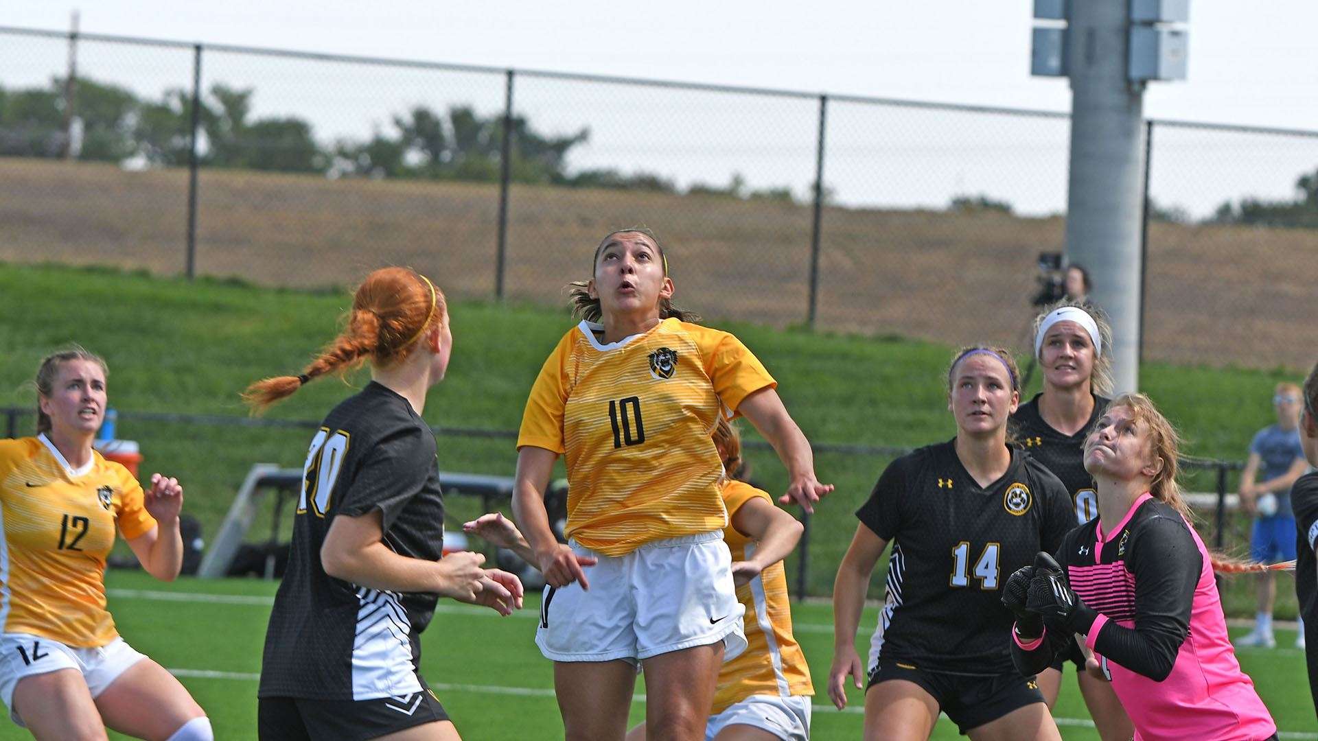 FHSU's Montserrat Diaz vs. Wayne State (Neb.) at the FHSU Soccer Stadium Saturday. Courtesy FHSU Athletics/Ryan Prickett.