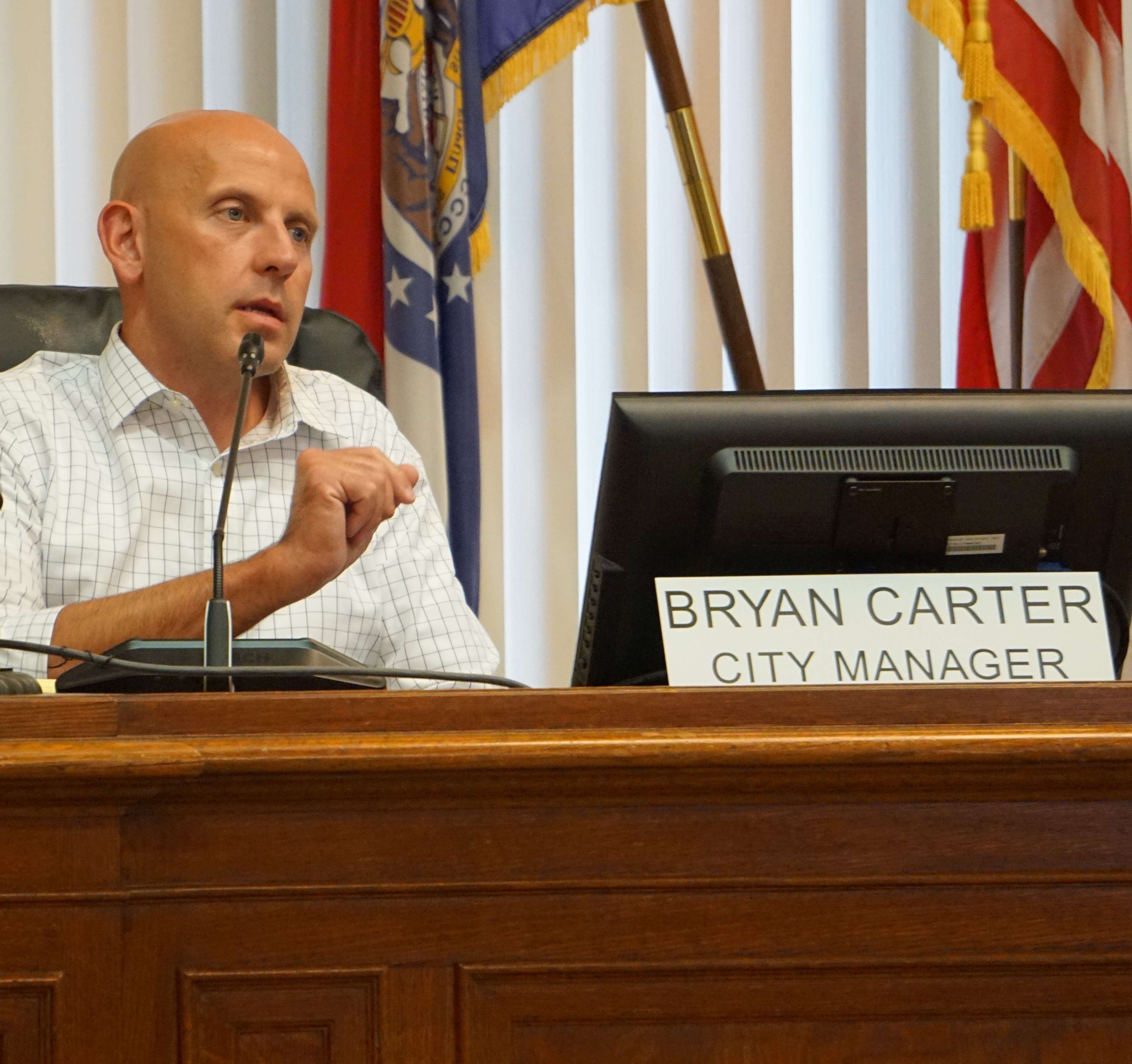 St. Joseph city manager Bryan Carter recently gave an update on the city's search for a new permanent chief of police. Photo by Tommy Rezac.