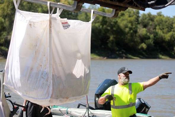 The Missouri Department of Conservation removed 25,000 pounds of invasive carp from the lower Grand River/ Photo courtesy of the Missouri Department of Conservation