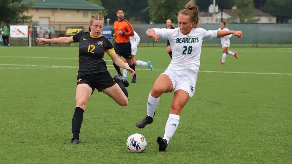 FHSU defender Reilly Madden vs. NW Missouri State Friday in Maryville. Courtesy NWMSU/Alexis Starks.