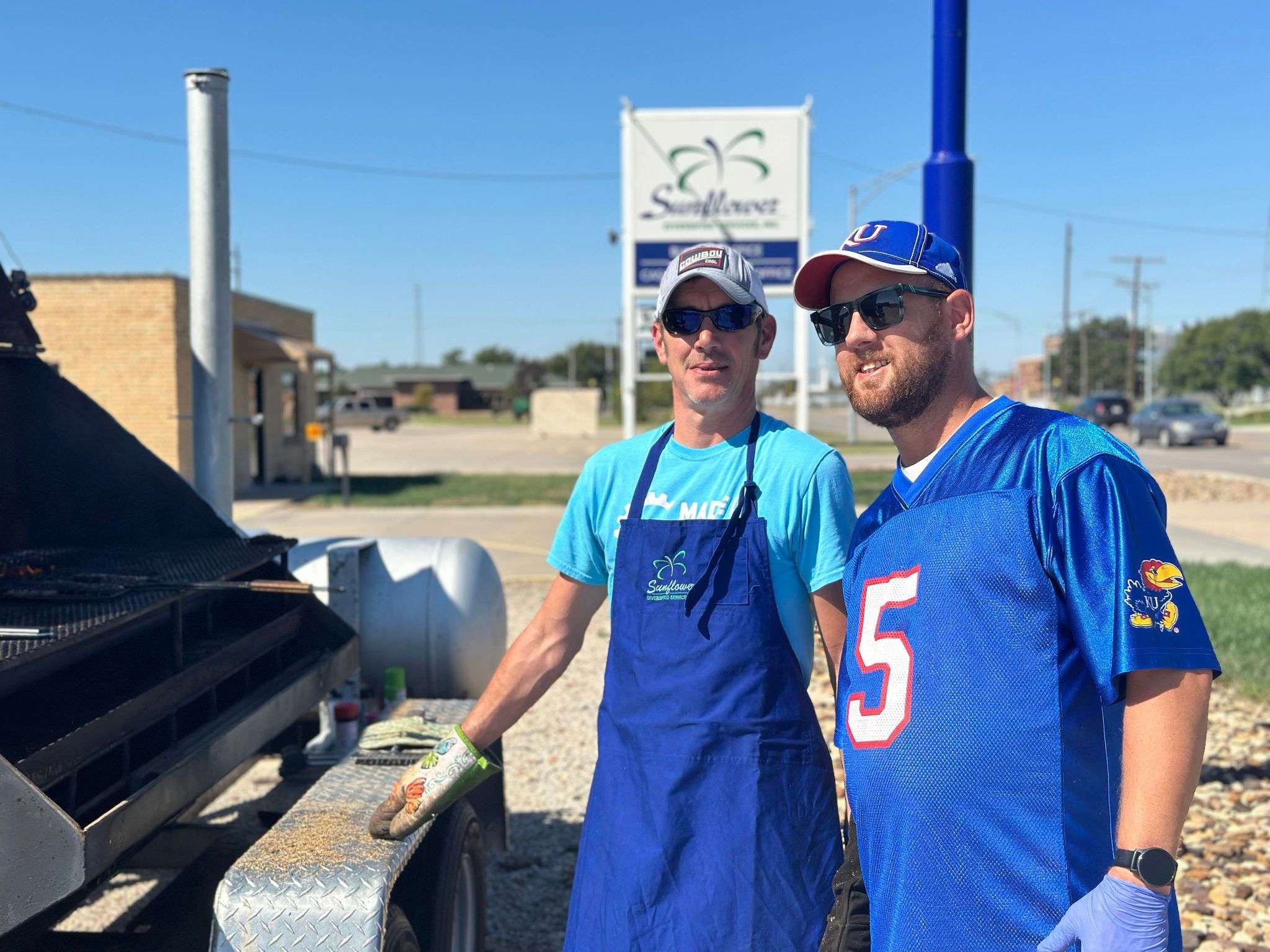 Hamburgers and hot dogs were available for a small donation at Saturday's cleanup.