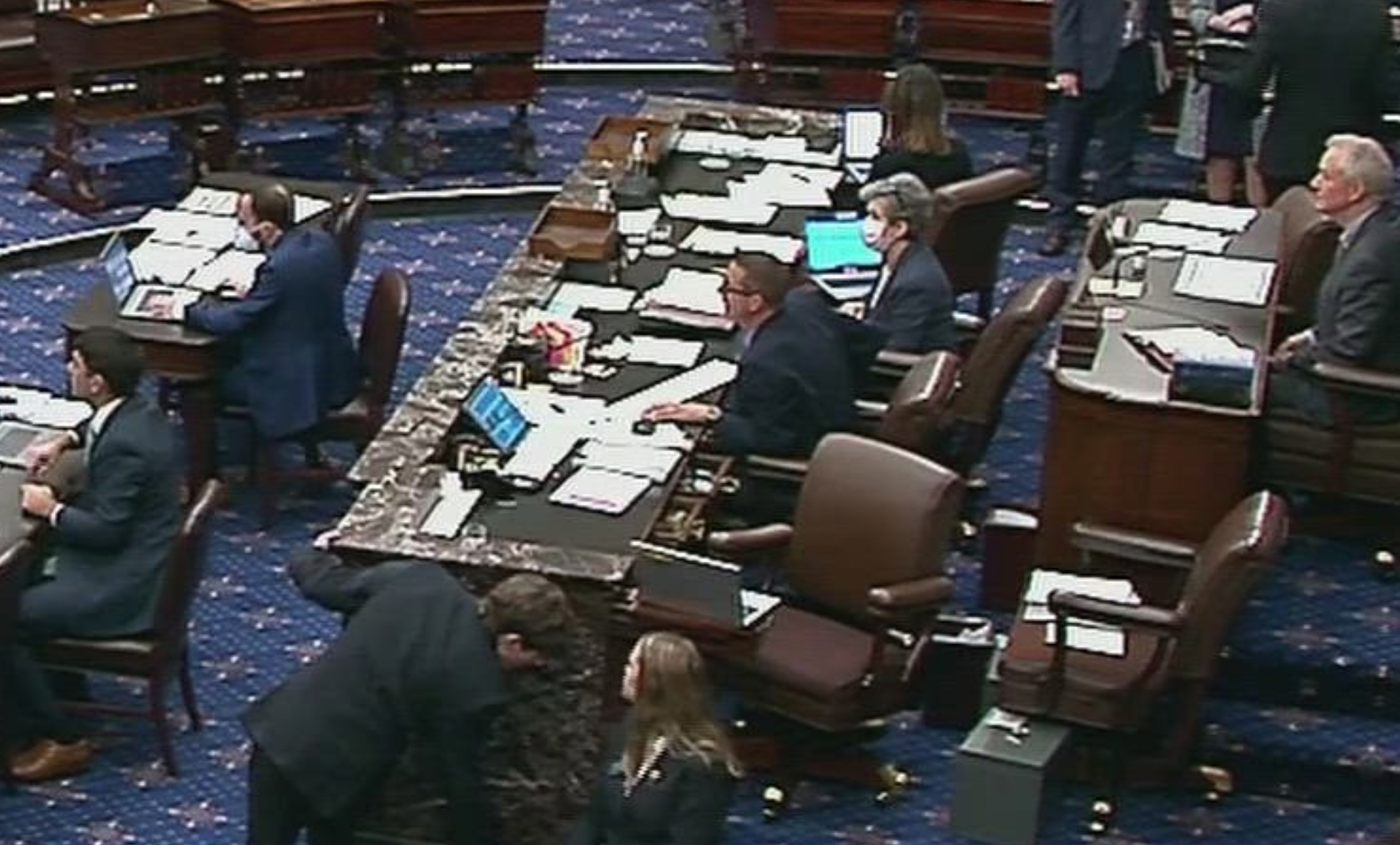 Counting votes Thursday in the U.S. Senate-photo courtesy CSPAN