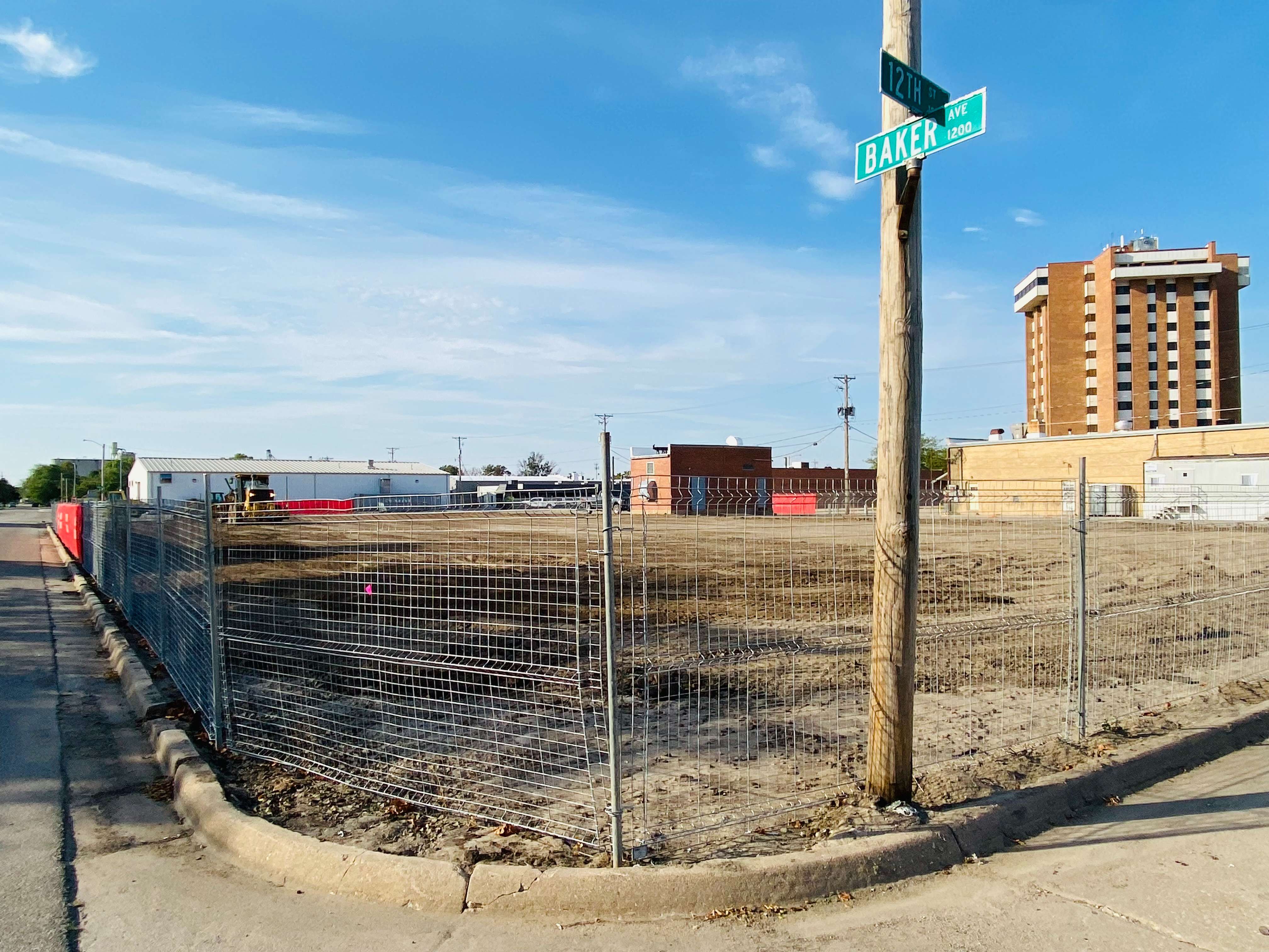 Ground work continues at 12th &amp; Baker in Great Bend in preparation for the new police station.