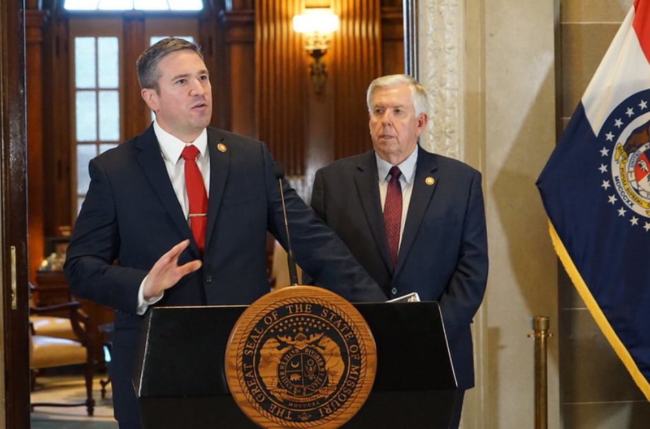 Andrew Bailey was announced as Gov. Mike Parson’s choice to be Missouri attorney general on Nov. 23, 2022 (photo courtesy of Missouri Governor’s Office).
