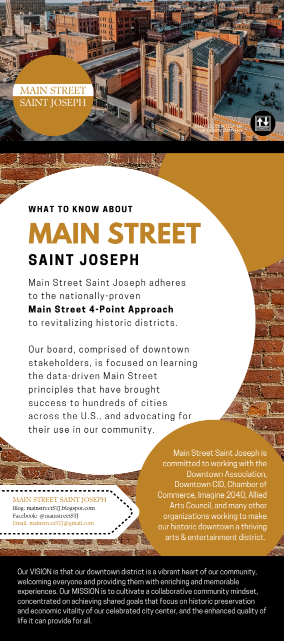 Main Street St. Joseph rack card/ Courtesy of Dana Massin