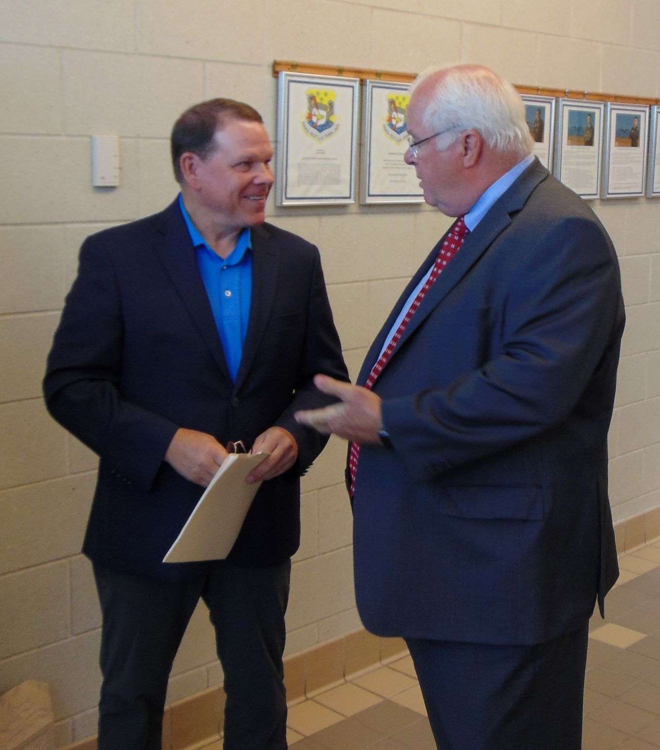 Congressman Sam Graves speaks with St. Joseph Mayor John Josendale/file photo
