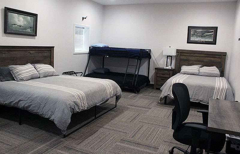 One of Prairie Breeze Lodge's two suites. Each suite has an attached bathroom. Photo by Cristina Janney/Hays Post