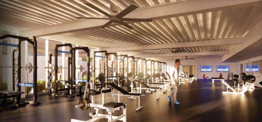 Rendering - View of the new weight room