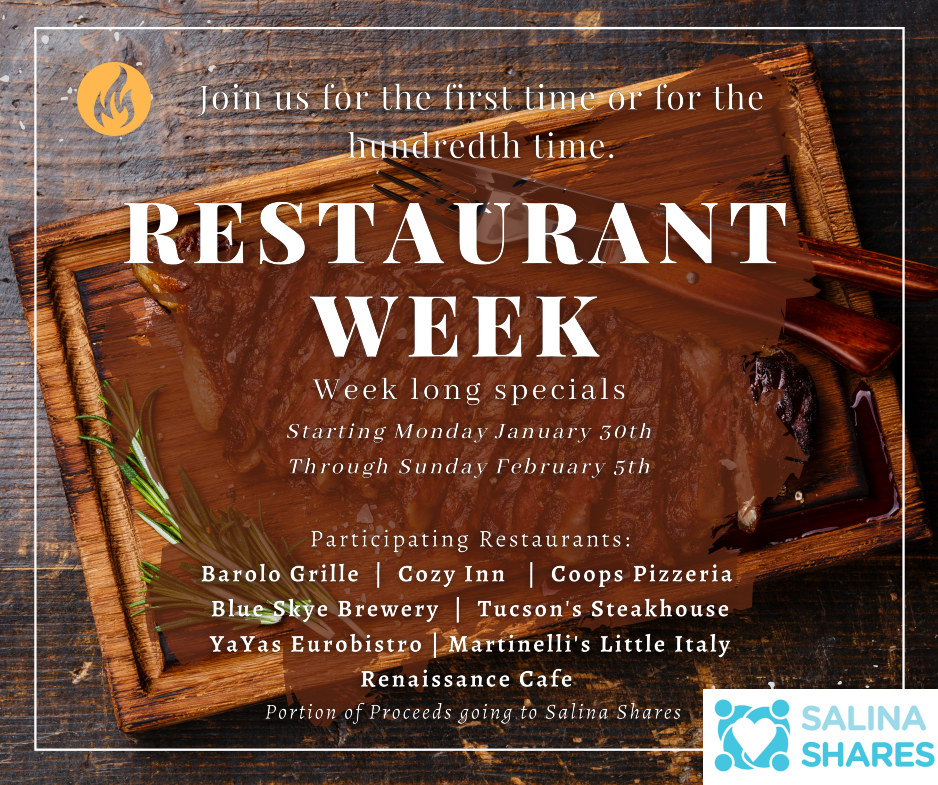 <b>Restaurant Week will begin on Jan. 30 and end on Feb. 5. </b>Image Courtesy Salina Area Chamber of Commerce