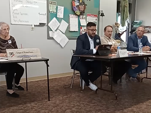 Great Bend Mayor candidate Davis Jimenez participated in the candidate forum at the Great Bend Senior Center on Oct. 5, 2023.