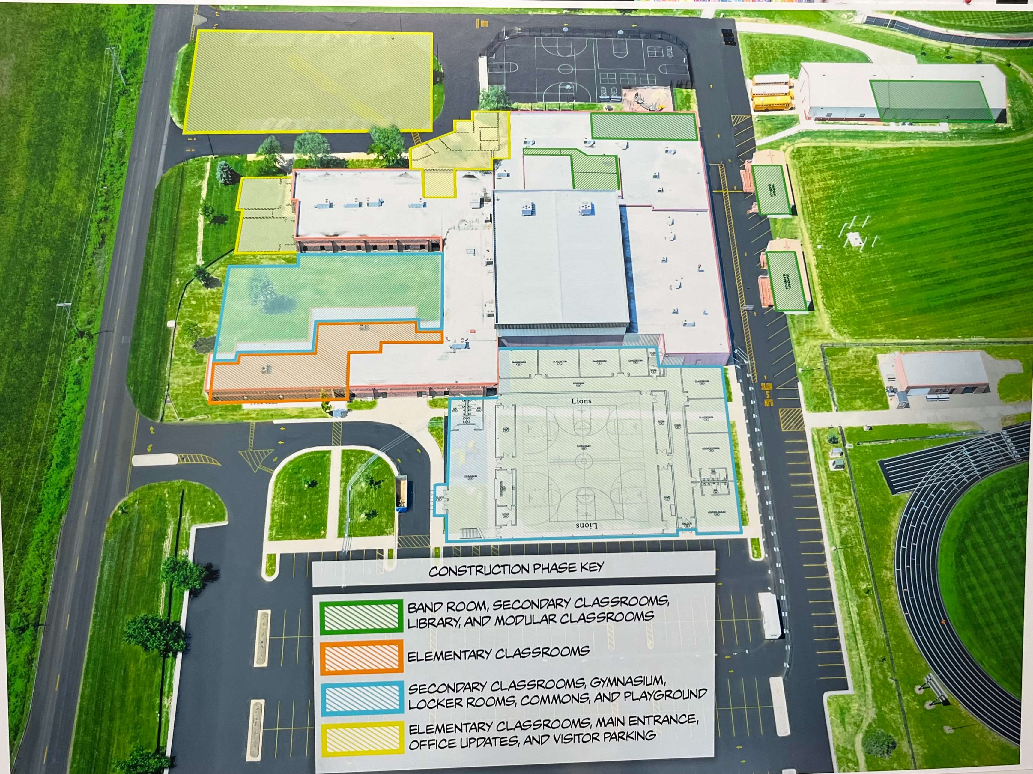 A view from above at the Nehemiah Project going on at St. Joseph Christian School. Photo by Tommy Rezac.