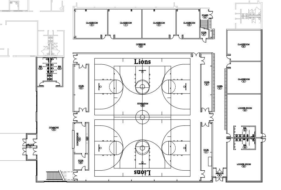 A blueprint of the new 1,100 seat gym that's set to be complete in the next 18-24 months at St. Joseph Christian.