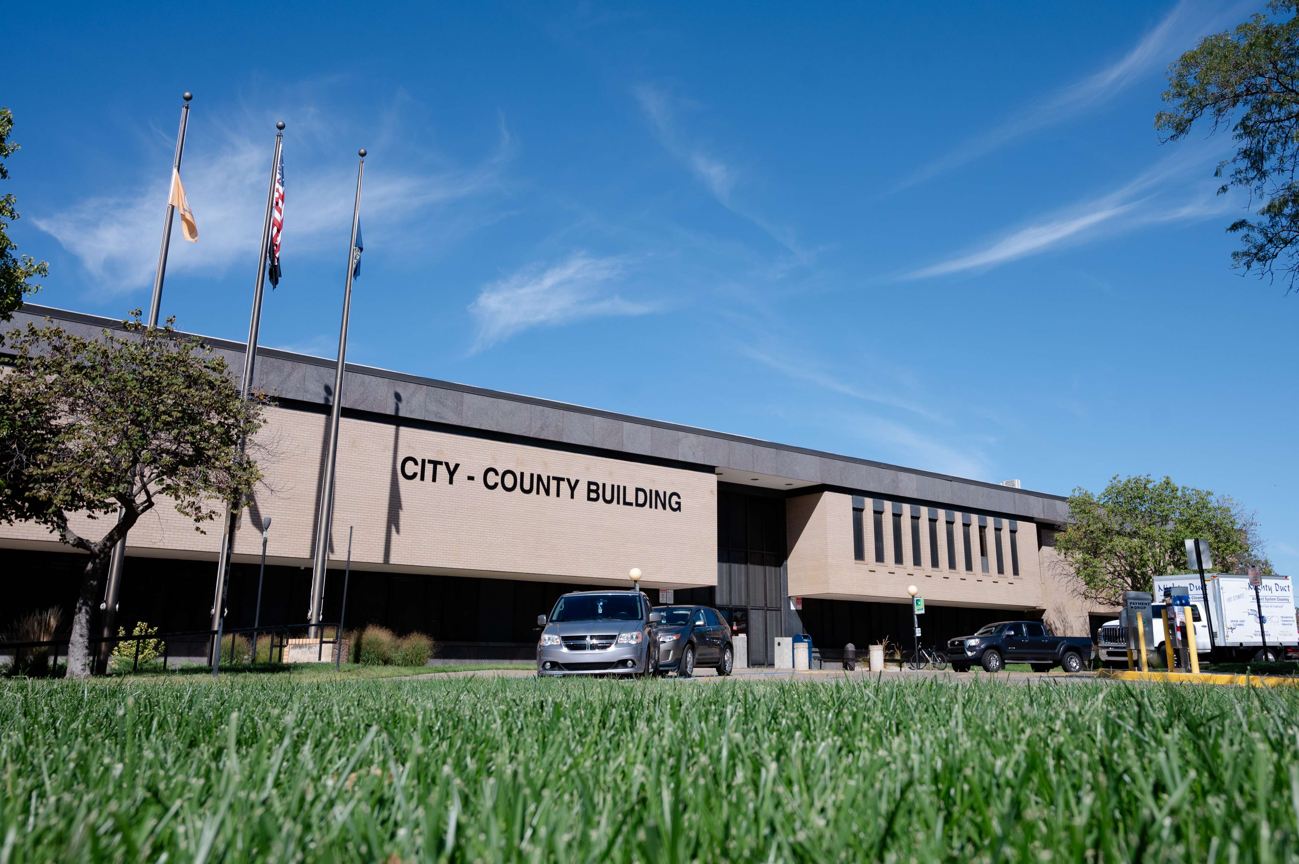 The Saline County and Salina City building at 300 West Ash Street in Salina. Photo by Olivia Bergmeier