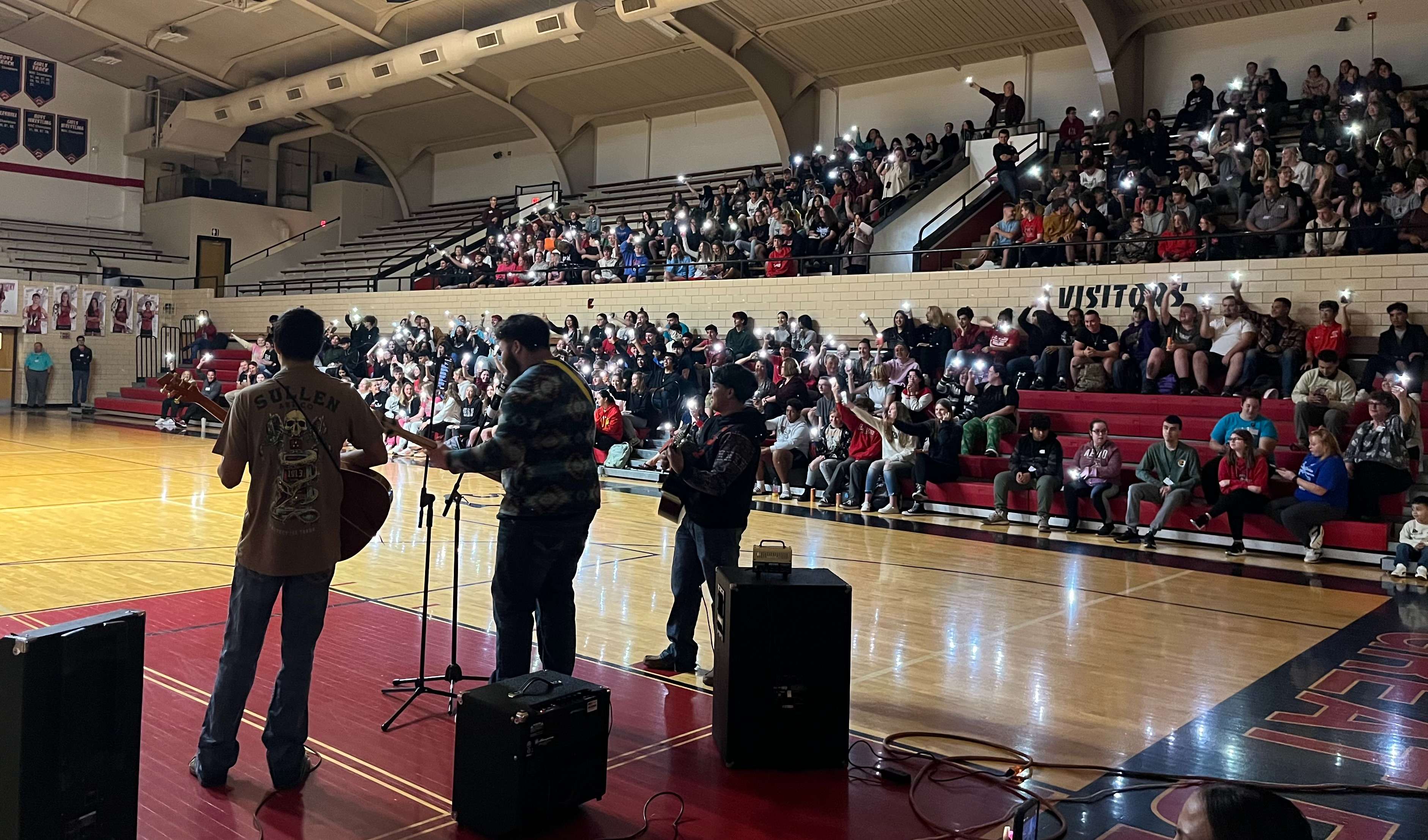 All School Connect is part of the program at Great Bend High School. Students watched their peers perform live music last week.