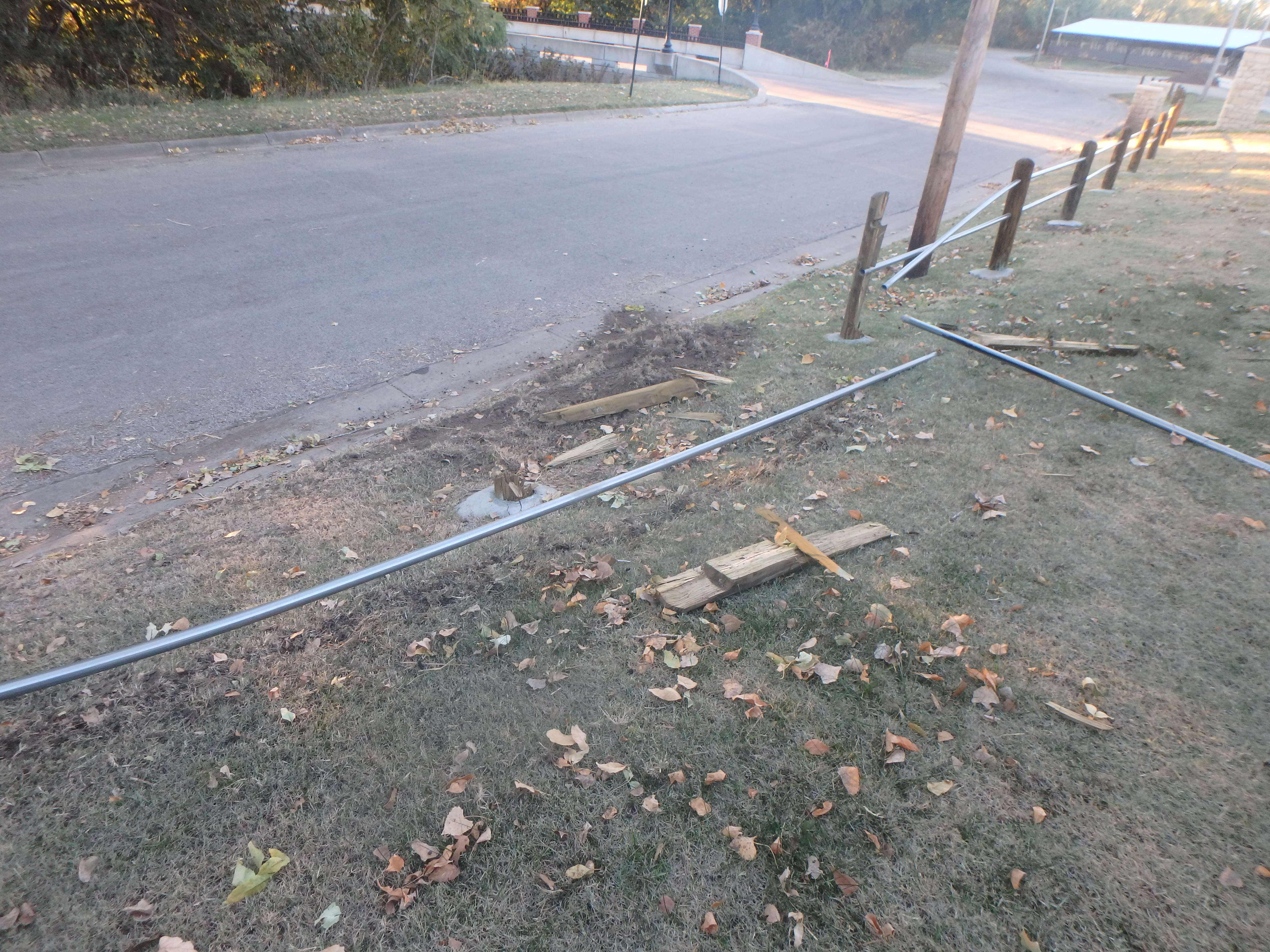 Damaged Pipe fence