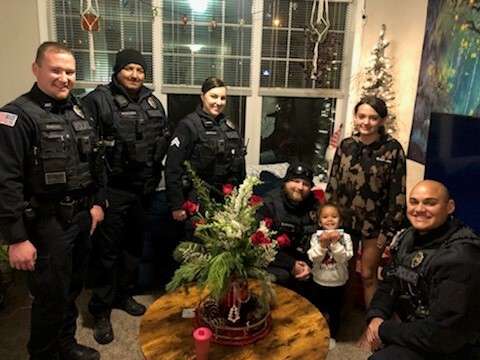 Newton Police Officers participate in Blue Christmas each year. Photo Courtesy City of Newton.