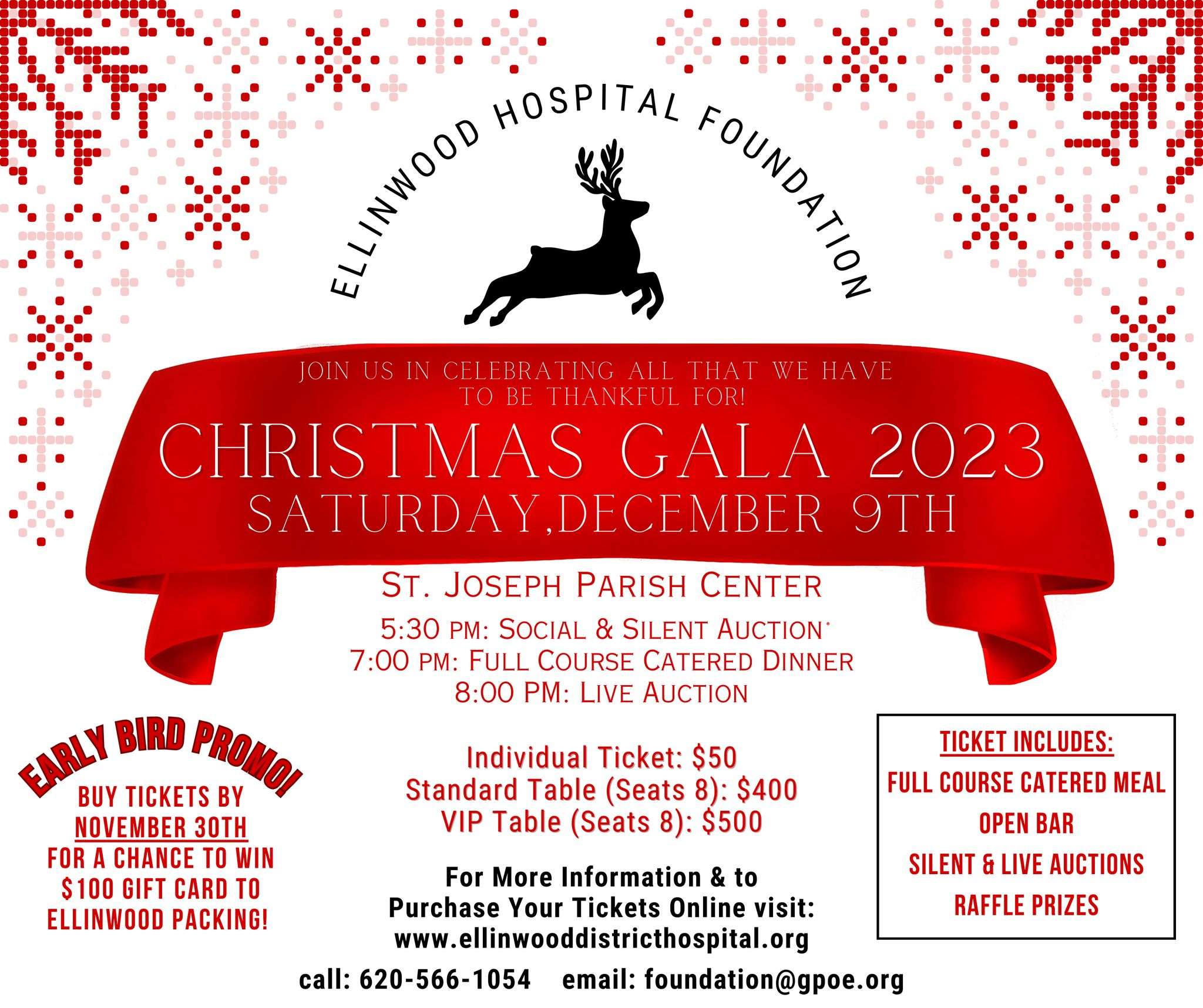 Tickets on sale for Ellinwood Hospital Foundation's Annual Christmas Gala