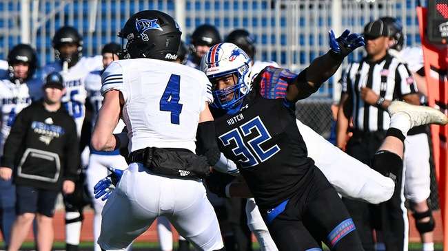 Blue Dragon defensive end Daniel Brown has been very motivated after last year's title game loss. Brown, this season, leads the NJCAA in quarterback sacks to lead the No. 1 scoring defense in the nation. 
