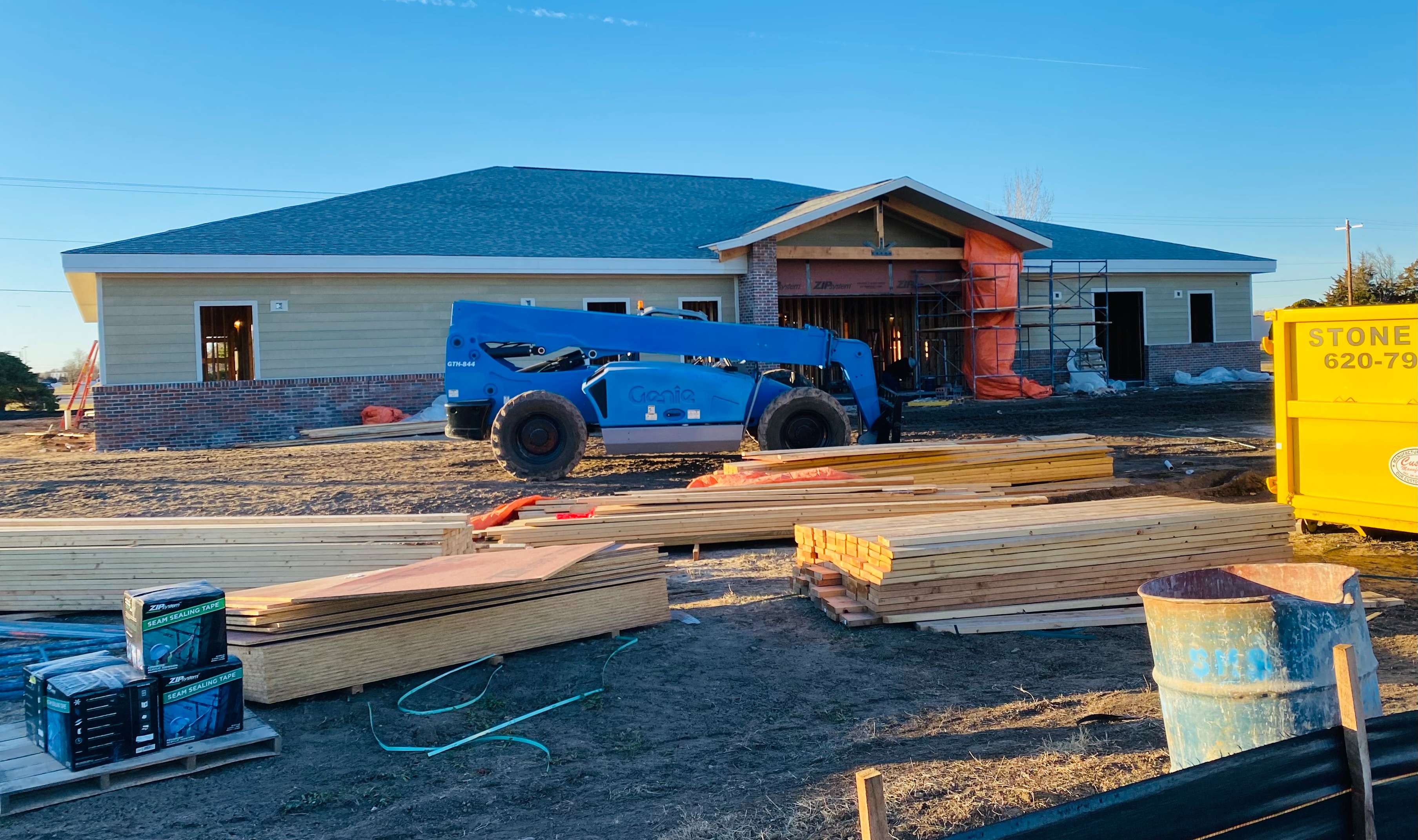Progress continues at 4507 Farmers Plaza Ln in Great Bend for a new childcare center.